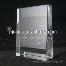 Optical Clear Crystal Slant Block Blank Souvenir Awards